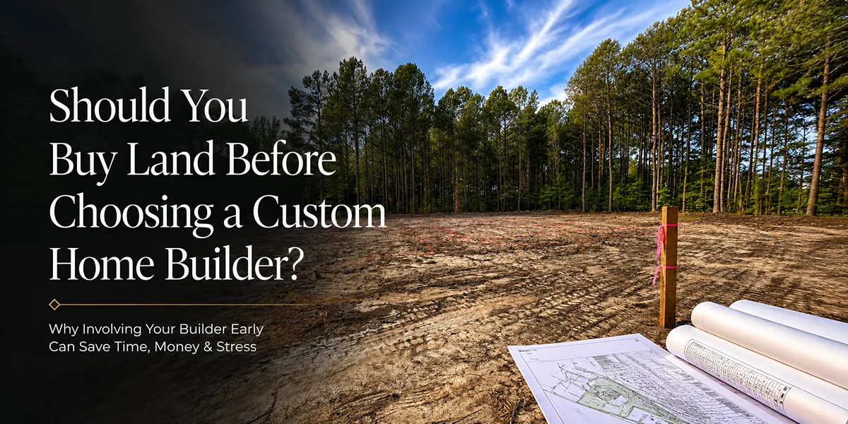 Should you buy land before choosing a custom home builder?